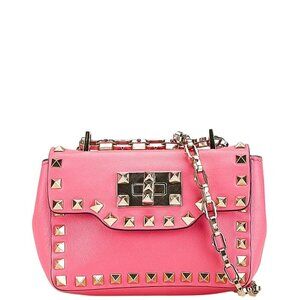 VALENTINO Pink Leather Shoulder Bag